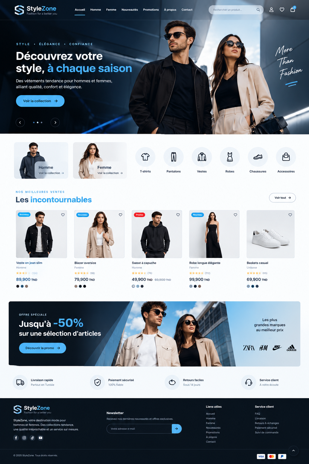 Screenshot of the Clothing